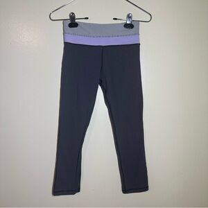 Lululemon Crop Gray and Light Purple